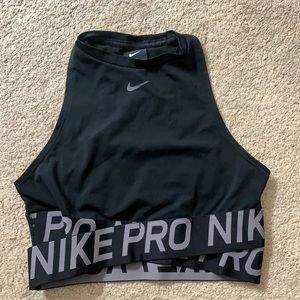 Nike pro mock neck top